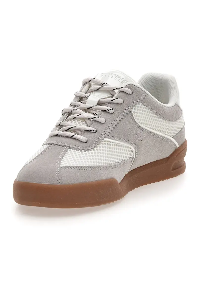 Sneakers grigie in pelle e mesh traspirante Pittarello Capsule BT261049002 [BIANCO miniatura 3