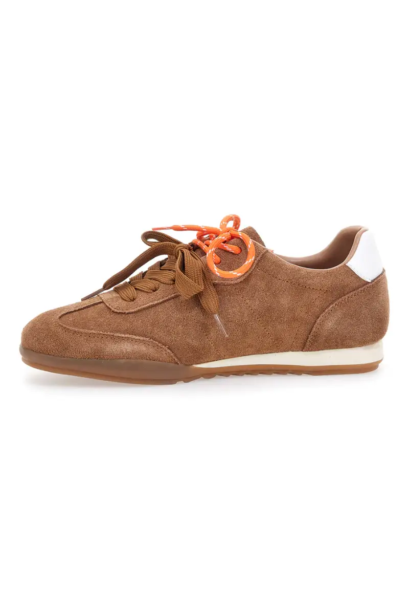 Sneakers marroni in vera pelle con doppi lacci Pittarello Capsule BT251278010 [MARRONE] miniatura 4