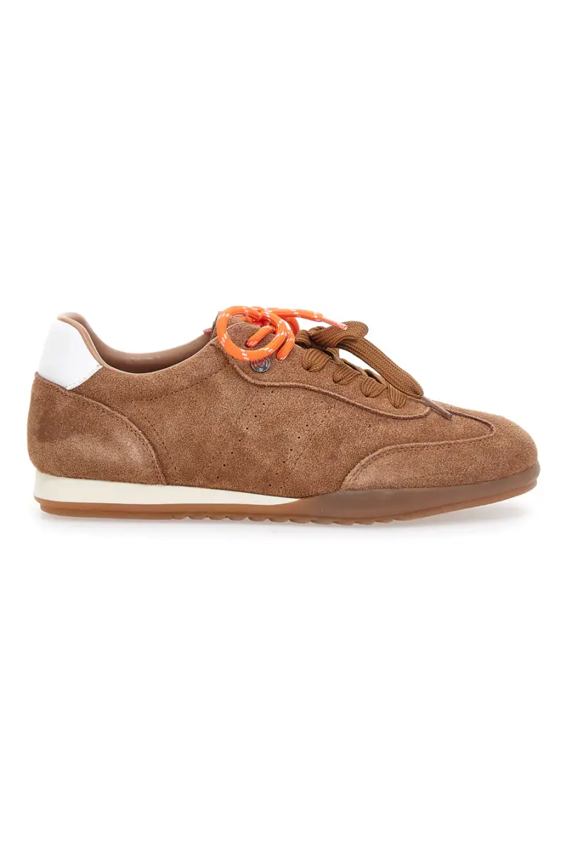 Sneakers marroni in vera pelle con doppi lacci Pittarello Capsule BT251278010 [MARRONE]