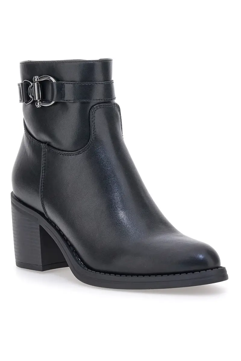 Stivaletti neri con tacco e dettaglio cinturino Pittarello Capsule BT24186003 [NERO] miniatura 2