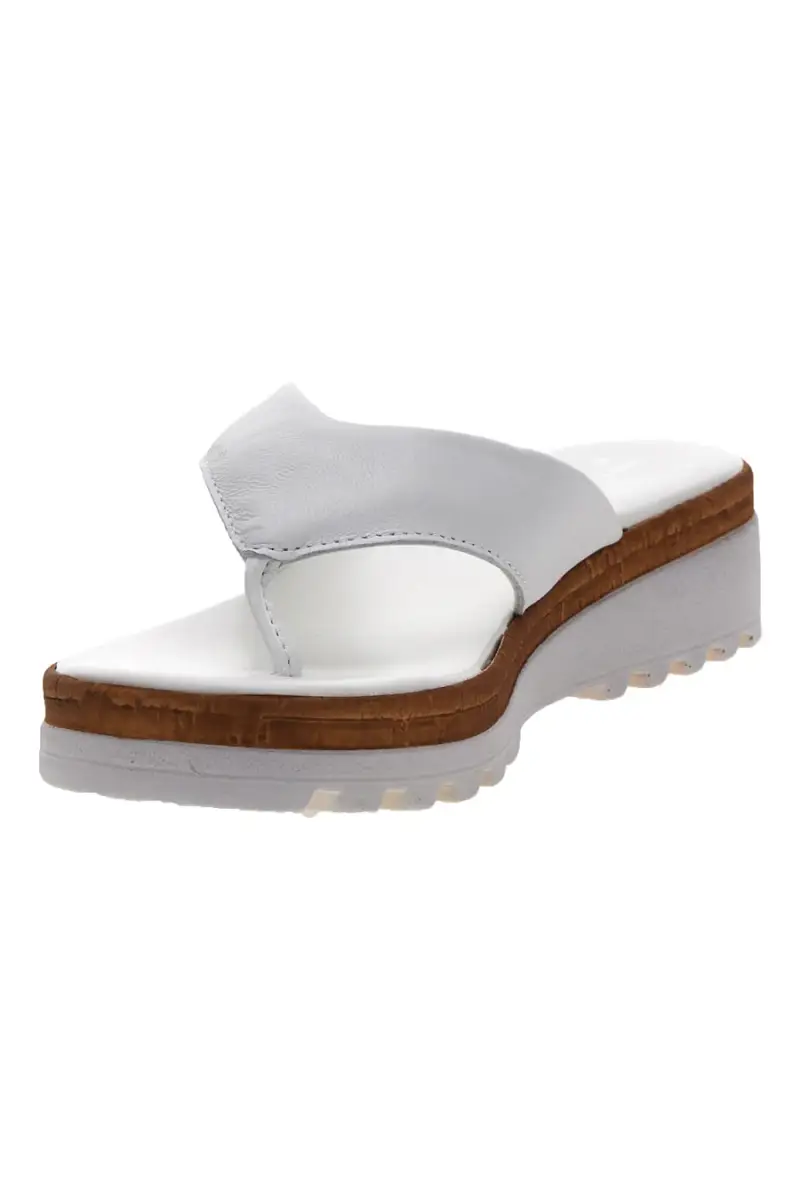 Ciabatte bianche a Infradito Made in Italy con Tomaia in Pelle PITTARELLO 66470811 [BIANCO] miniatura 3