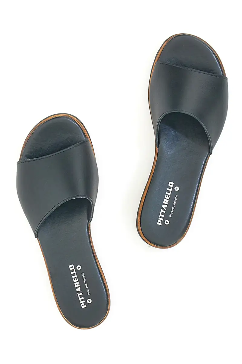 Ciabatte Nere con Platform Effetto Sughero Made in Italy PITTARELLO 244870811 [NERO] miniatura 4