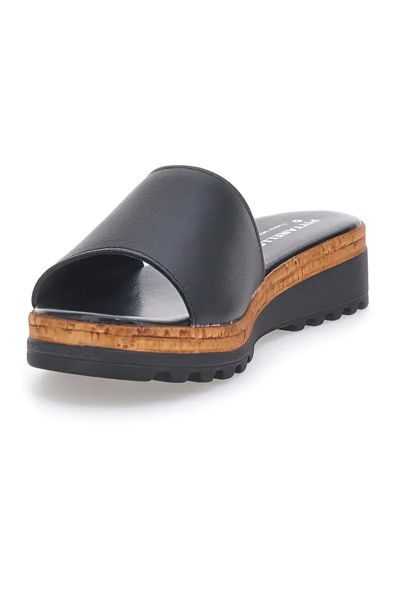 Ciabatte Nere con Platform Effetto Sughero Made in Italy PITTARELLO 244870811 [NERO] miniatura 5