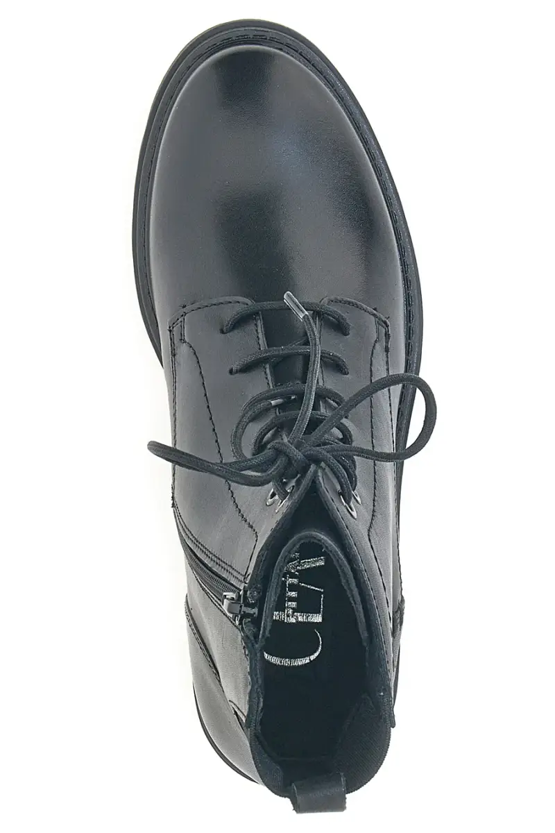 Anfibi neri con suola carrarmato e zip laterale Pittarello class 1521 [NERO] miniatura 3
