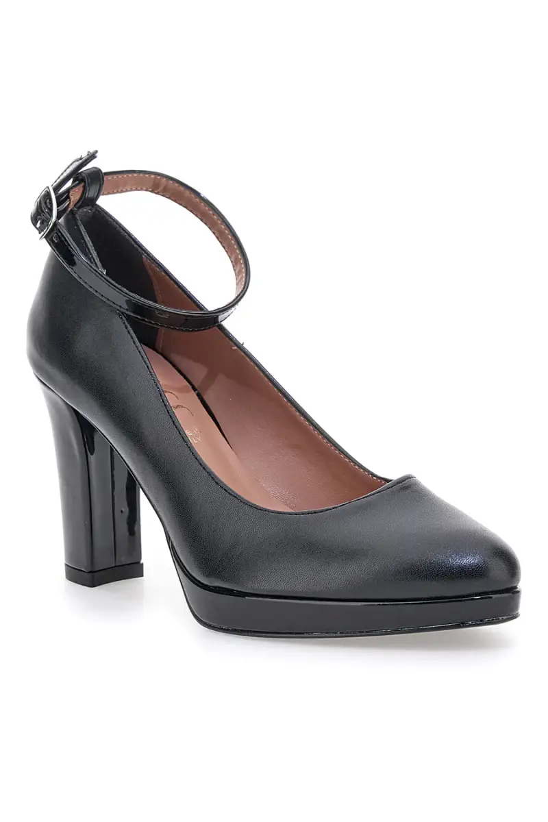 Décolleté nere con cinturino e plateau Pittarello Class 2594 [NERO] miniatura 2