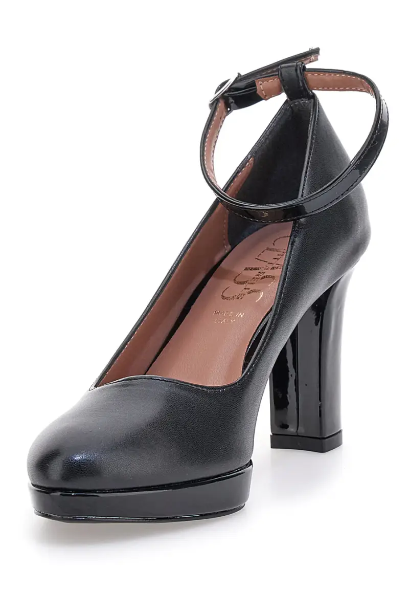 Décolleté nere con cinturino e plateau Pittarello Class 2594 [NERO] miniatura 3