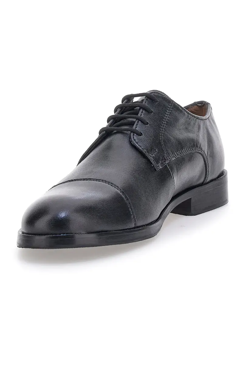 Scarpe eleganti nere stringate in vera pelle Pittarello class 331 [NERO] miniatura 3