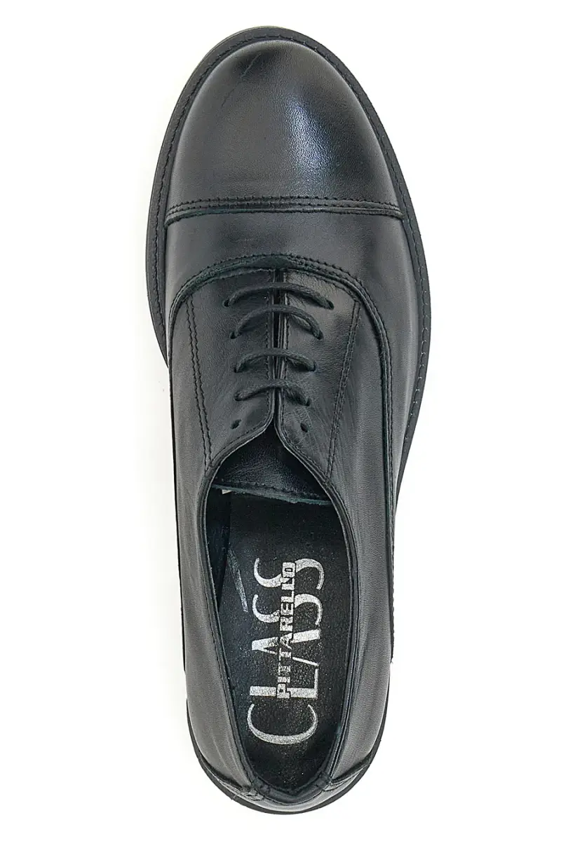 Scarpe Stringate Pittarello Class 203 Nere Vera Pelle [NERO] miniatura 5