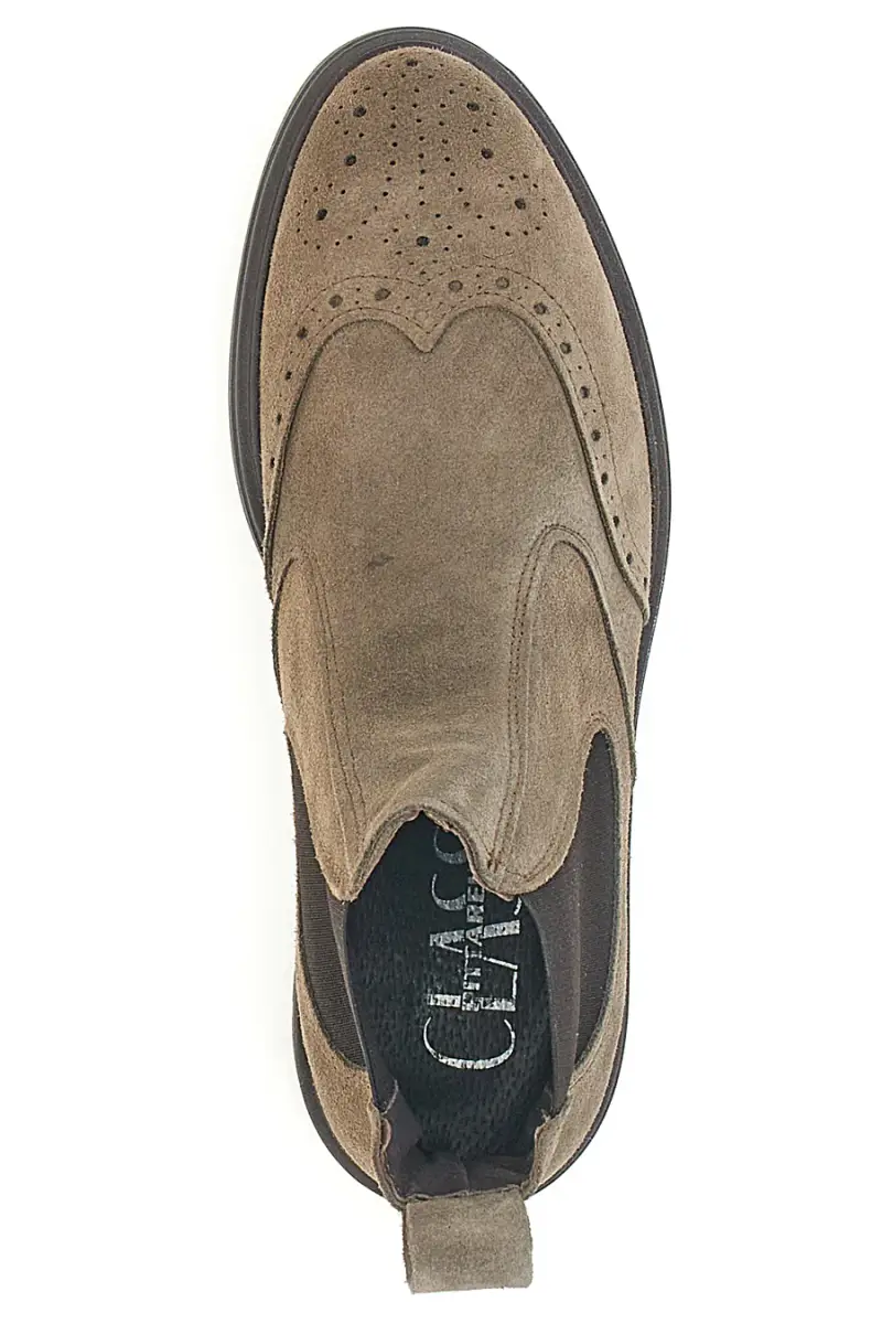 Stivaletti Beatles Beige In Vera Pelle Pittarello Class 044 [TORTORA] miniatura 3