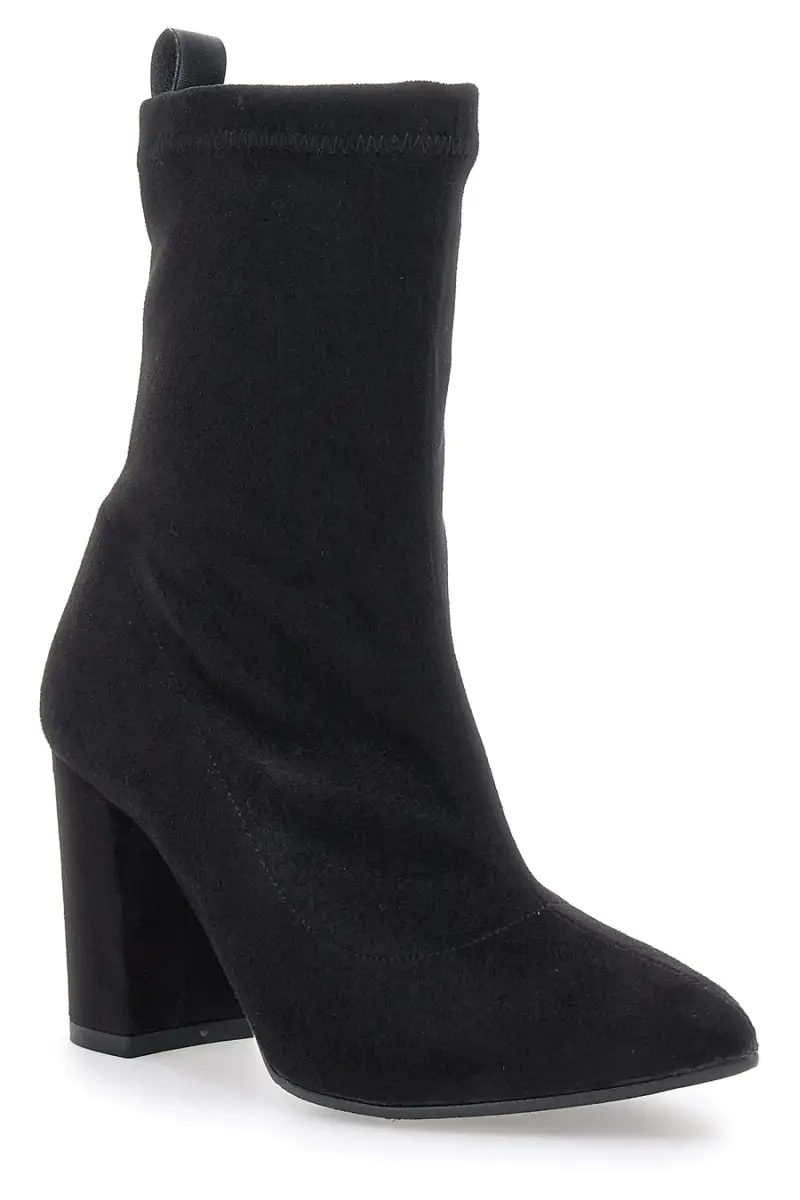 Stivaletti Neri Con Tacco 8 Cm Effetto Suede Pittarello Class 636 [NERO] miniatura 2