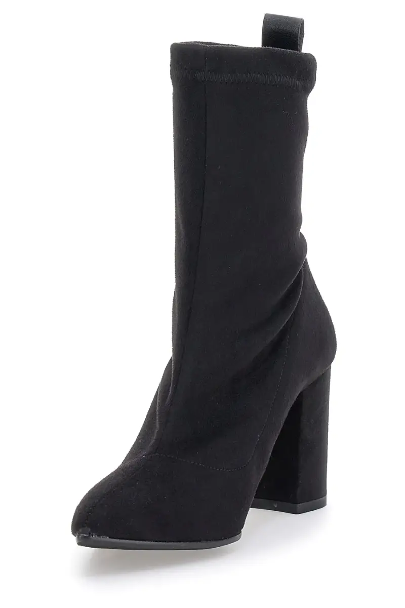 Stivaletti Neri Con Tacco 8 Cm Effetto Suede Pittarello Class 636 [NERO] miniatura 3