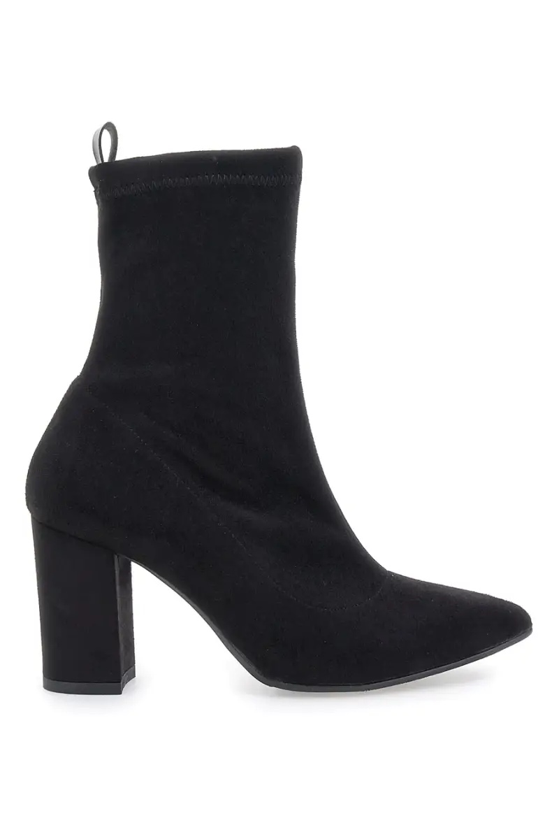 Stivaletti Neri Con Tacco 8 Cm Effetto Suede Pittarello Class 636 [NERO]