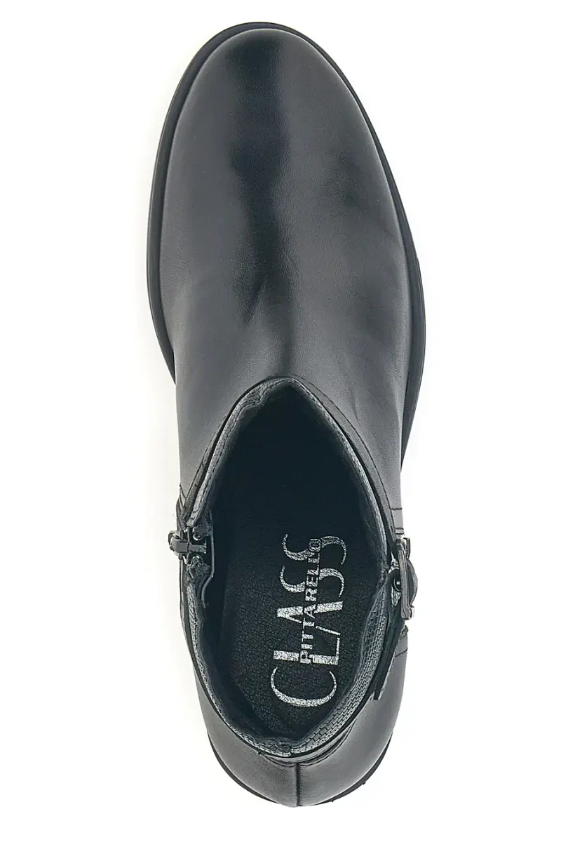 Stivaletti neri in pelle con fibbia laterale Pittarello Class 853065 [NERO] miniatura 3