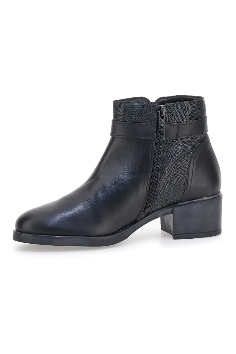 Stivaletti neri in pelle con fibbia laterale Pittarello Class 853065 [NERO] miniatura 4