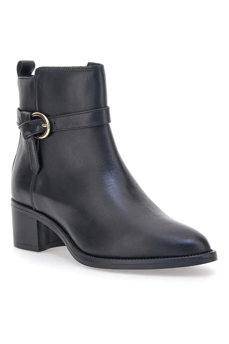 Stivaletti neri in pelle con tacco basso Pittarello Class 852160 [NERO] miniatura 2