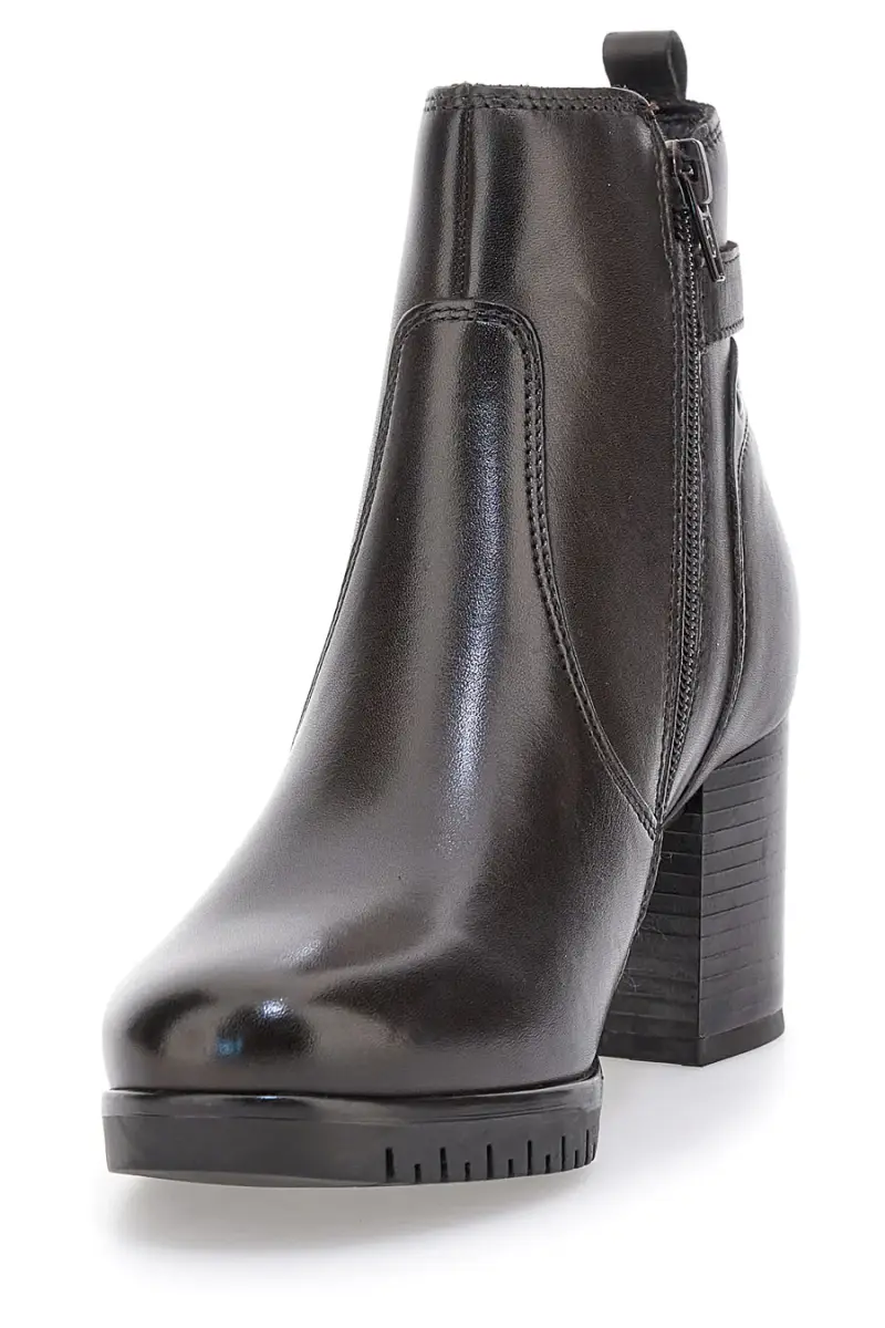 Stivaletti neri in pelle con tacco largo Pittarello class 3121 [ND] miniatura 4