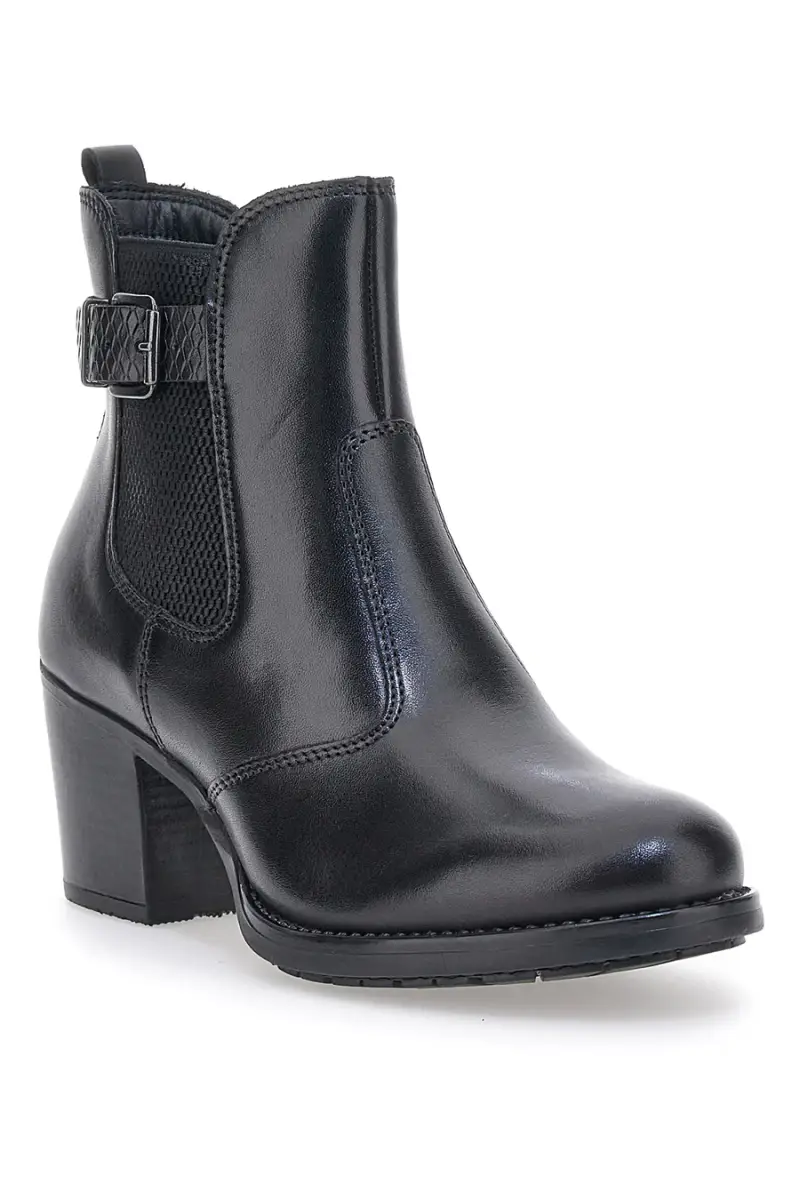 Stivaletti neri in vera pelle con tacco a blocco PITTARELLO CLASS 3047 [NERO] miniatura 2