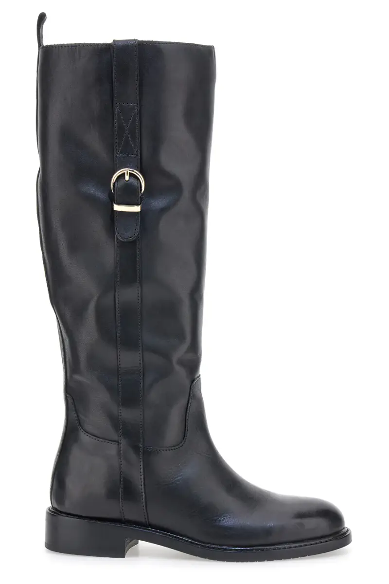 Stivali neri in pelle con fibbia Pittarello class LL2516 [NERO]