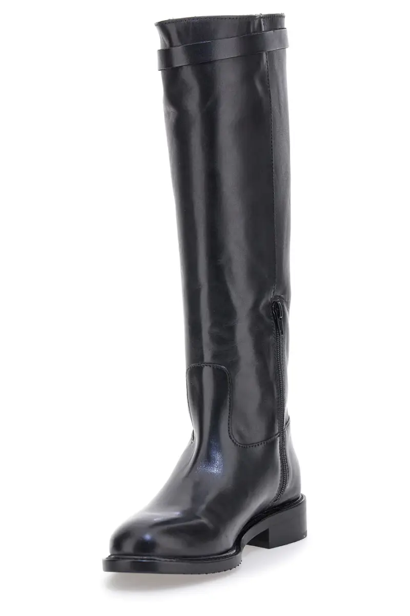 Stivali neri in vera pelle con fibbia dorata Pittarello Class RF24L37M [NERO] miniatura 3