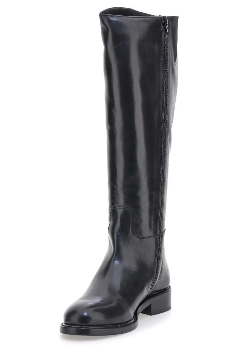 Stivali neri in vera pelle con zip laterale Pittarello Class RF24L447 [NERO] miniatura 4