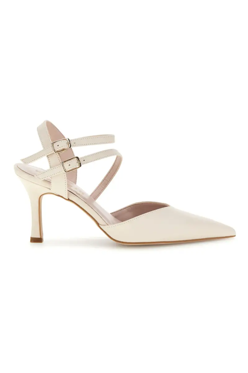 Décolleté bianche con cinturino Pittarello couture 3811S [PANNA]