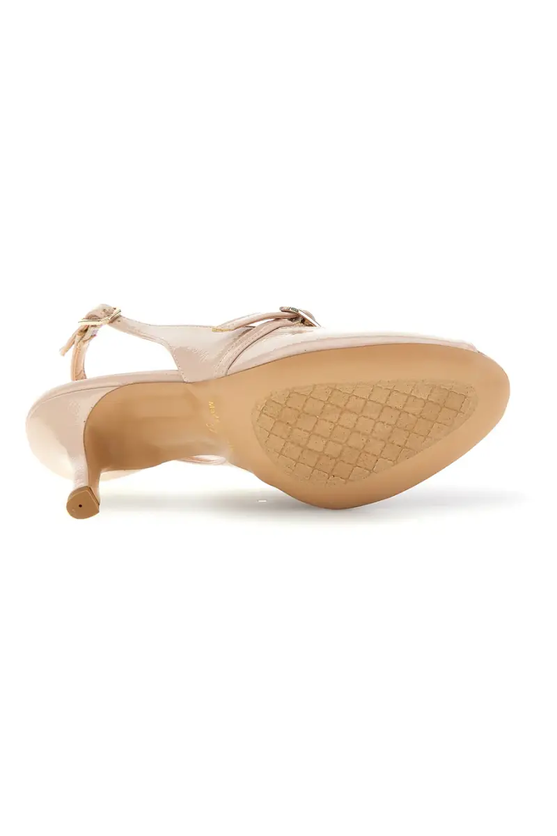 Scarpe slingback beige con punta aperta e cinturino Pittarello couture 2811 [NUDE] miniatura 5
