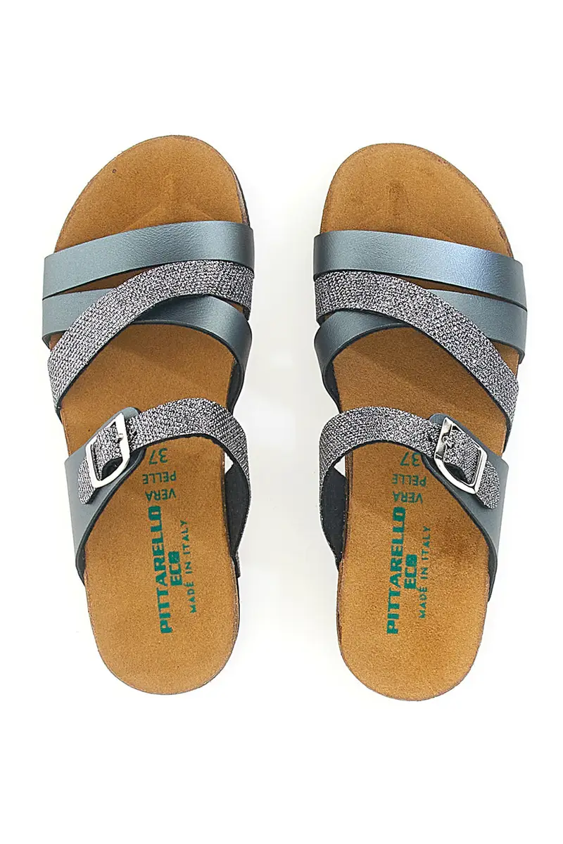 Ciabatte Piombo Con Sottopiede in pelle Pittarello Eco 293A410 [PIOMBO] miniatura 2