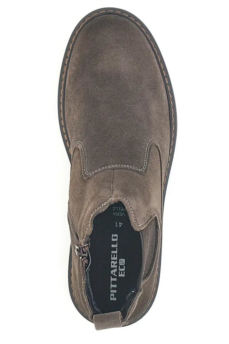 Scarpe da uomo marroni in vera pelle con zip Pittarello Eco 252520020 [MARRONE] miniatura 3