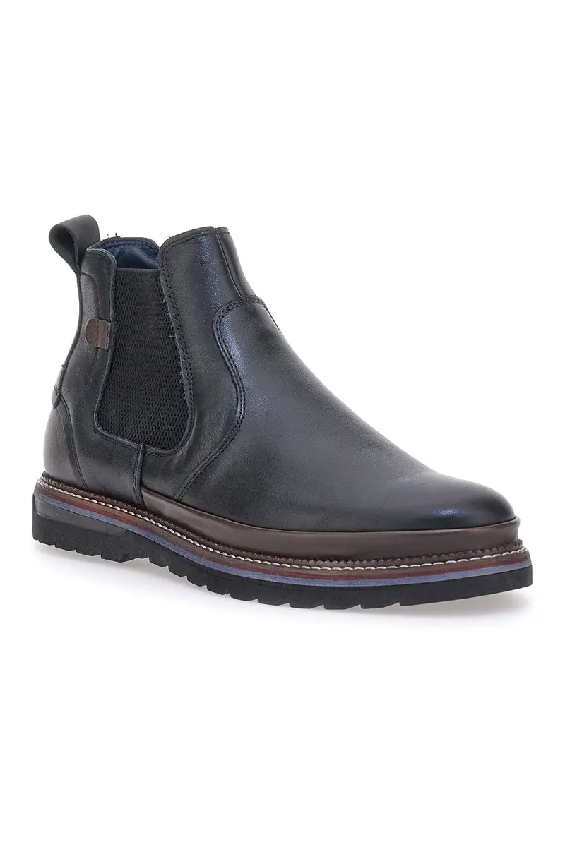 Stivaletti Beatles Chelsea boots marroni e neri in vera pelle con fondo carrarmato Pittarello Eco 252480052 [T.MORO miniatura 2