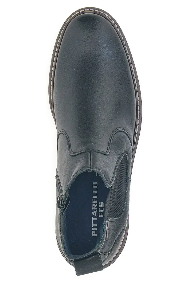 Stivaletti Beatles Chelsea boots marroni e neri in vera pelle con fondo carrarmato Pittarello Eco 252480052 [T.MORO miniatura 3