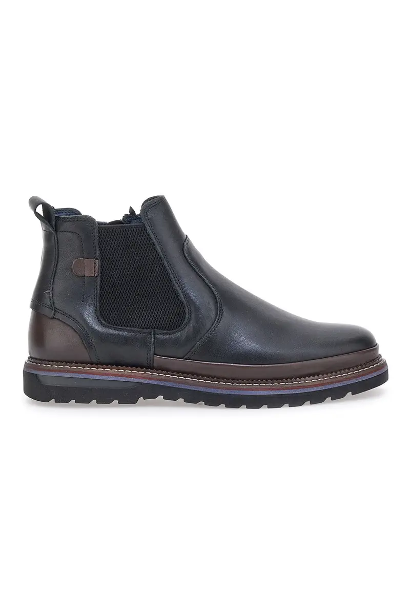 Stivaletti Beatles Chelsea boots marroni e neri in vera pelle con fondo carrarmato Pittarello Eco 252480052 [T.MORO