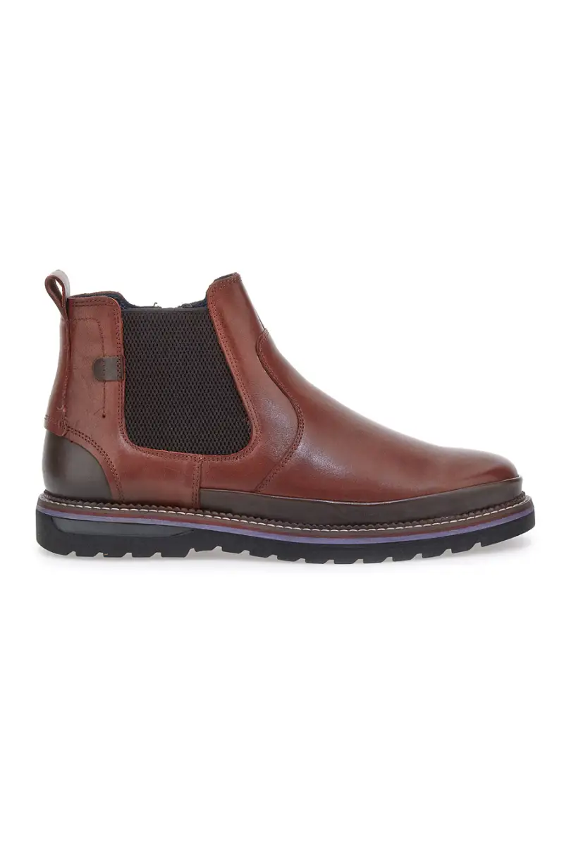 Stivaletti Beatles Chelsea boots marroni in vera pelle con fondo carrarmato Pittarello Eco 252480052 [TESTA DI MORO]