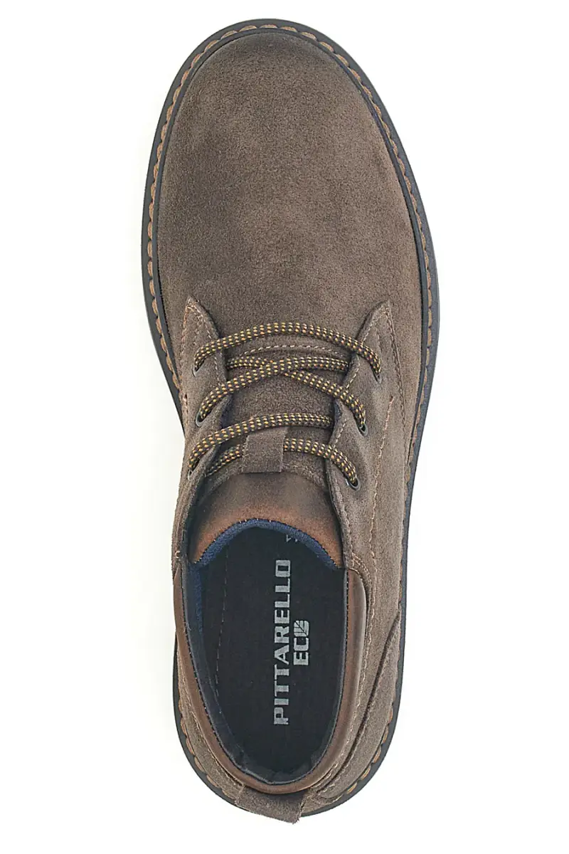 Stivaletti marroni in pelle scamosciata con collo imbottito Pittarello Eco 252520024 [MARRONE] miniatura 3