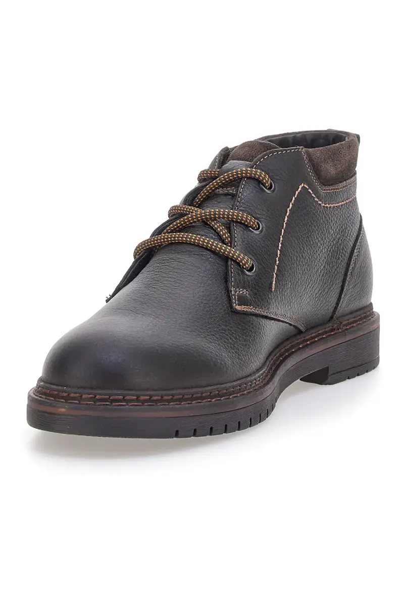 Stivaletti neri in vera pelle con collo imbottito Pittarello Eco 252520024 [TESTA DI MORO] miniatura 4