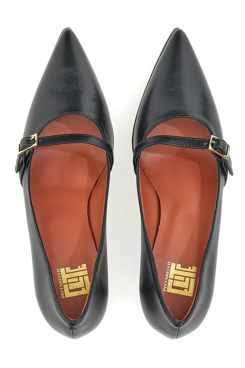 Décolleté Nere A Punta Con Tacco Basso Pittarello Elite 6070 [NERO] miniatura 5