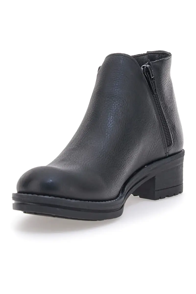 Stivaletti Ankle Boots Neri In Vera Pelle Made In Italy Pittarello Elite N89 [NERO] miniatura 3