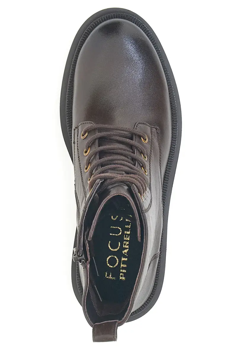 Anfibi marroni con suola carrarmato e zip laterale Pittarello Focus KI6193 [MARRONE] miniatura 3