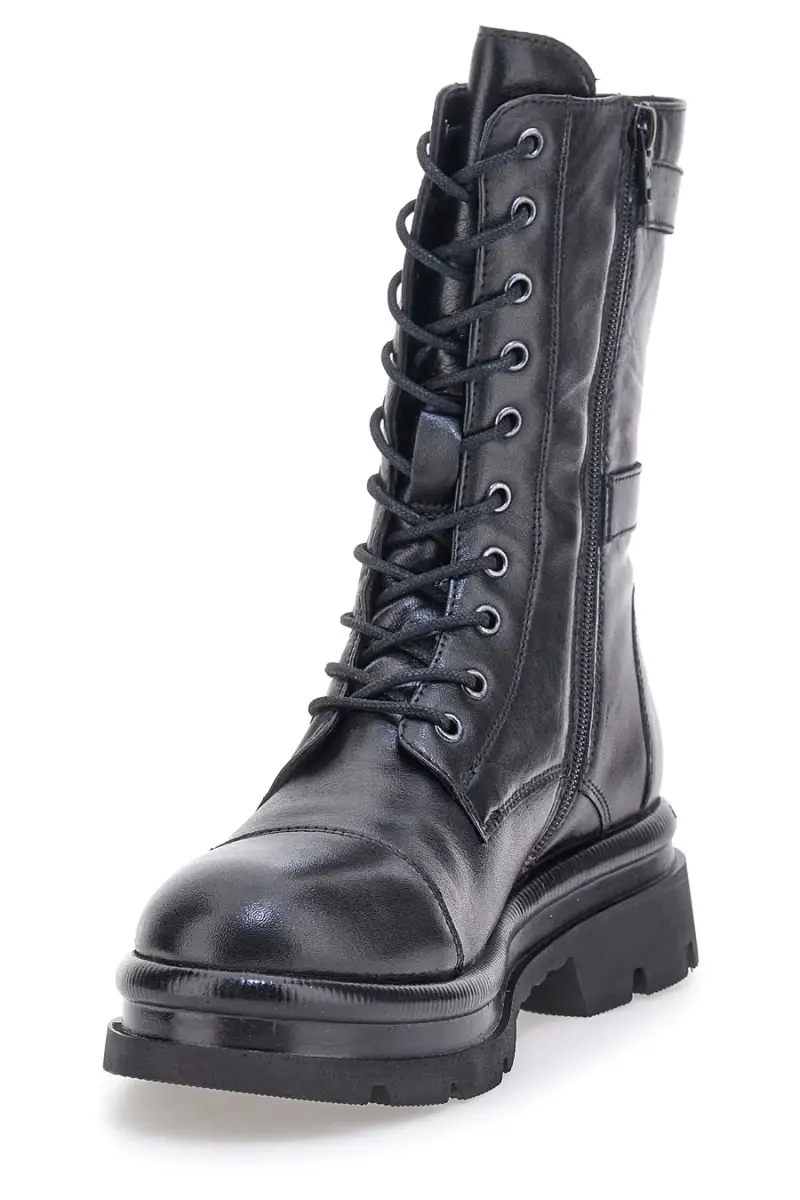 Anfibi neri con fibbie e suola carrarmato Pittarello FOCUS KI6062 [NERO] miniatura 4