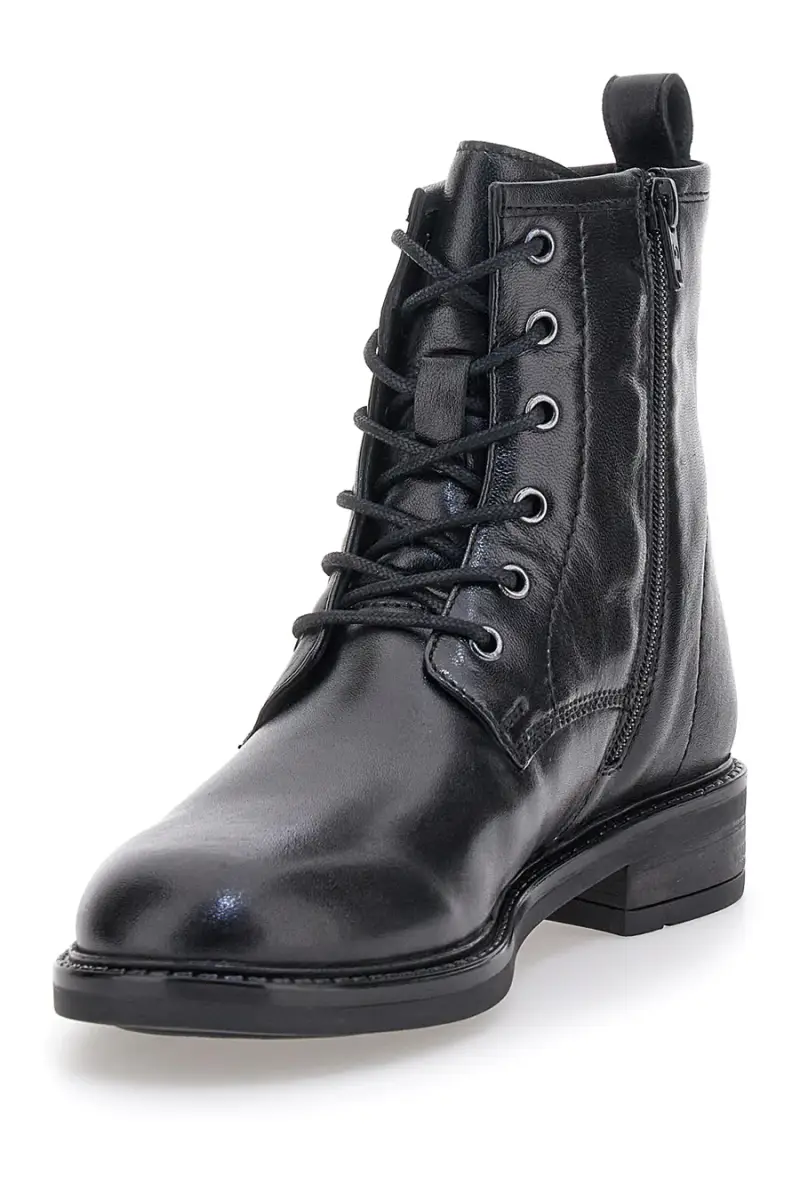 Anfibi neri con stringhe e zip laterale Pittarello Focus KI5242 [NERO] miniatura 3