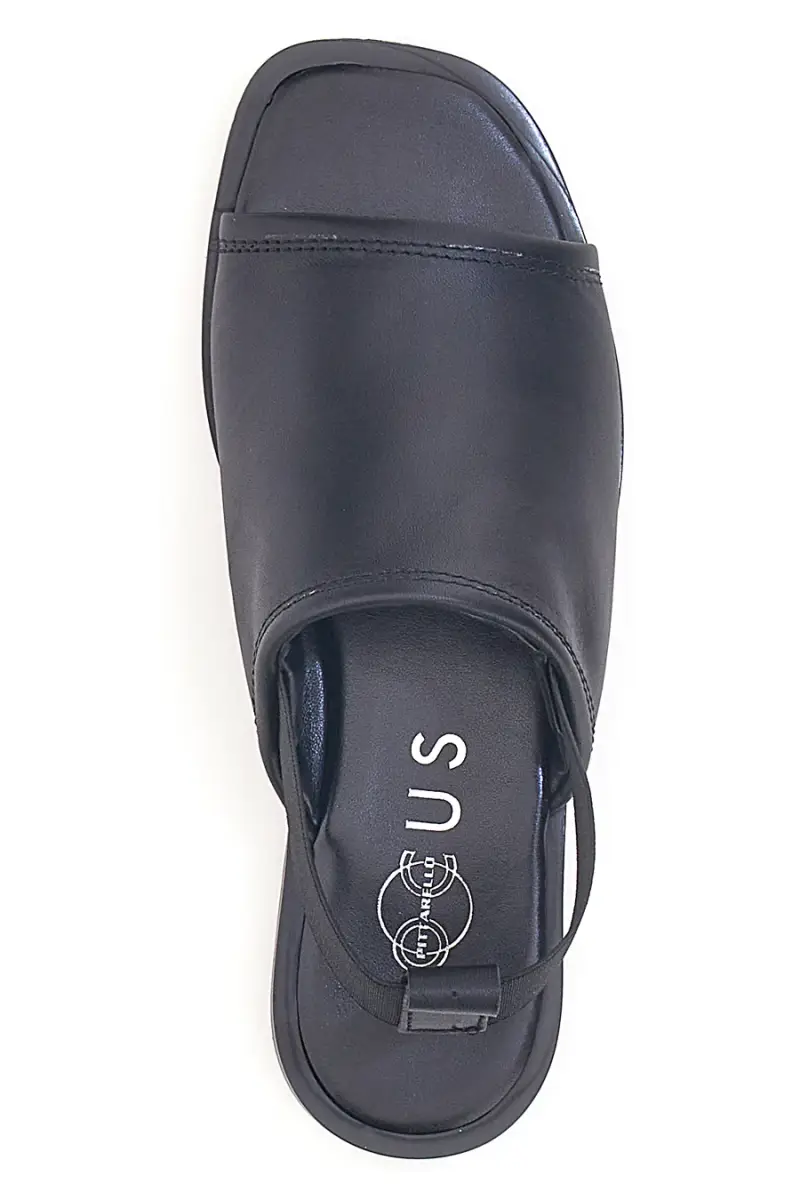 Sandali Neri con Elastico Posteriore In Vera Pelle Pittarello Focus 19515 [NERO] miniatura 3