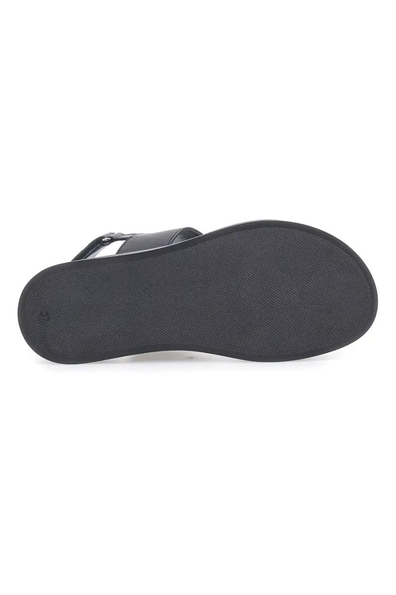 Sandali neri in pelle con doppia fascia e chiusura in velcro Pittarello Focus 28066IN [NERO] miniatura 5