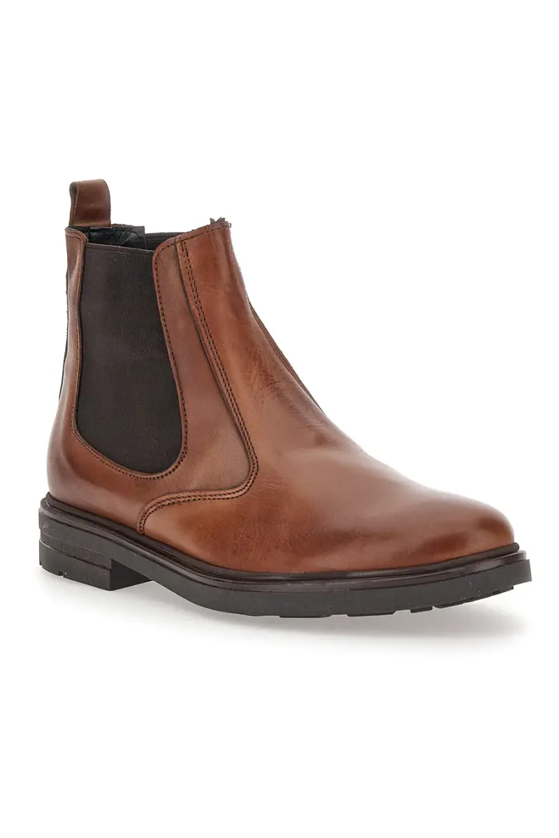 Stivaletti Beatles Marroni In Vera Pelle Made in Italy Pittarello Focus 042 [TESTA DI MORO] miniatura 2