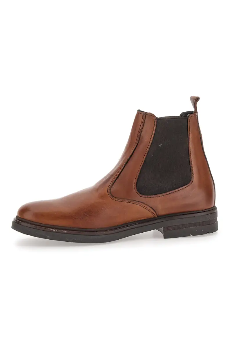 Stivaletti Beatles Marroni In Vera Pelle Made in Italy Pittarello Focus 042 [TESTA DI MORO] miniatura 4