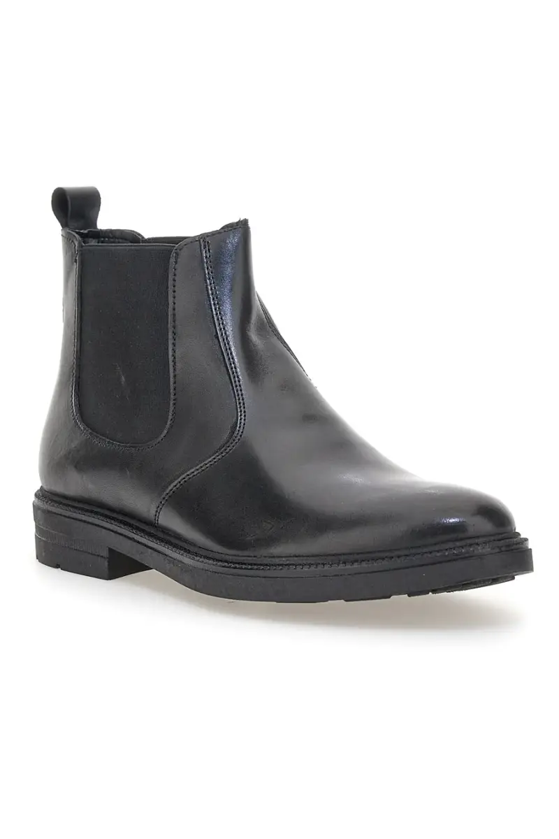 Stivaletti Beatles neri in pelle con inserti elasticizzati Pittarello Focus 042 [NERO] miniatura 2