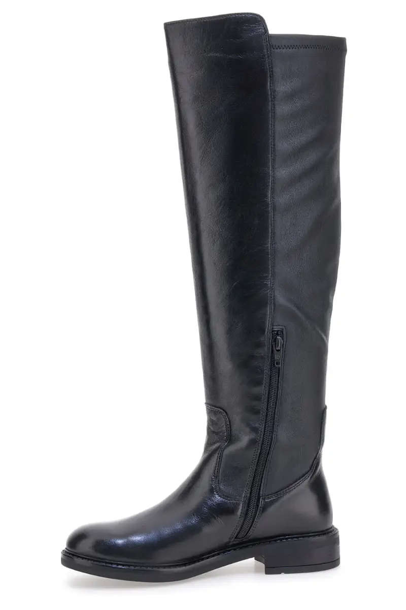 Stivali alti neri con gambale elasticizzato e fondo basso Pittarello Focus KI6036 [NERO] miniatura 4