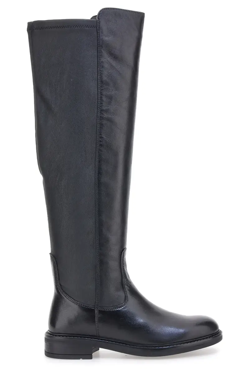 Stivali alti neri con gambale elasticizzato e fondo basso Pittarello Focus KI6036 [NERO]