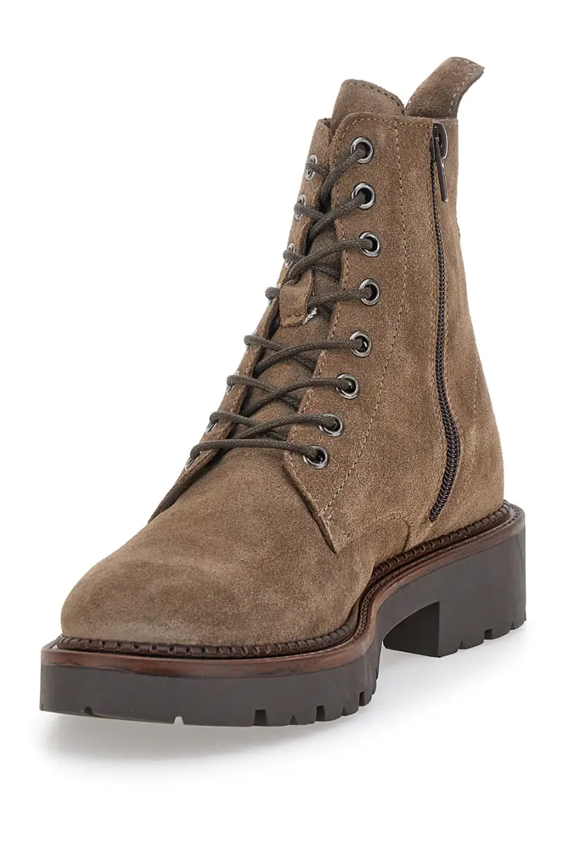 Anfibi marroni in vera pelle scamosciata Pittarello Glam 6435188 [TAUPE] miniatura 3