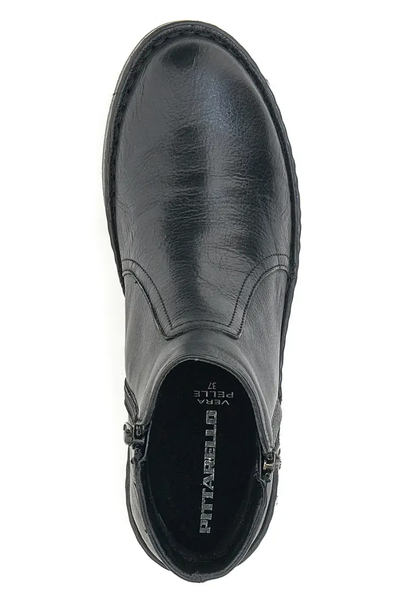 Ankle Boots in Vera Pelle Pittarello 379063 Neri [NERO] miniatura 5