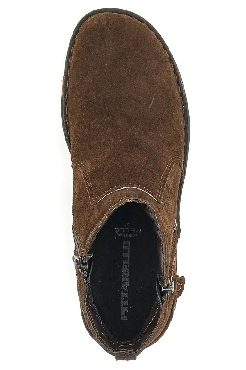 Ankle Boots in Vera Pelle Scamosciata Pittarello 291002 Ebony [EBONY] miniatura 5