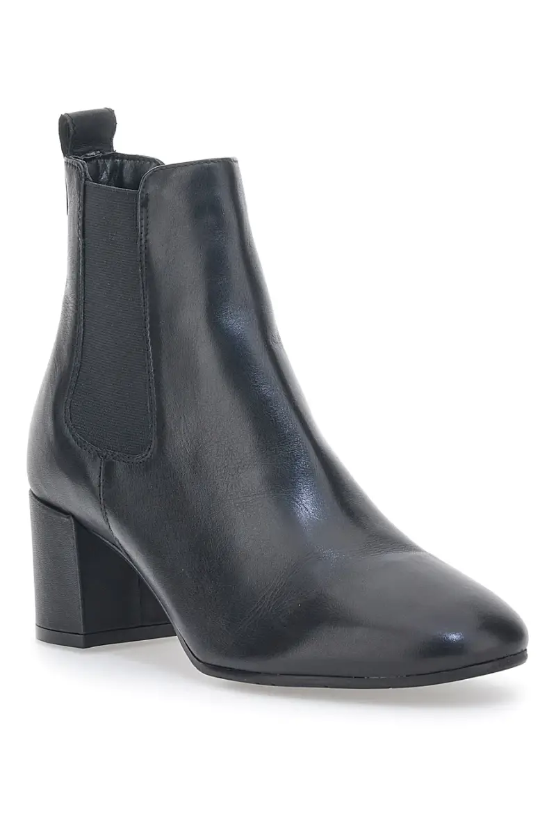 Chelsea Boots con Tacco Pittarello Glam 44225 Nero Vera Pelle [NERO] miniatura 2